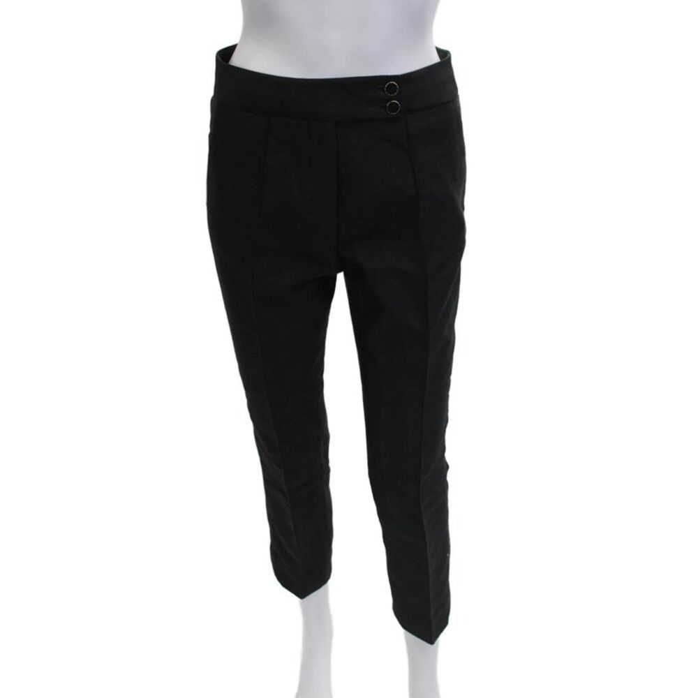 Zimmermann Women Ankle Cropped Dress Pants Black Petite Size 0P